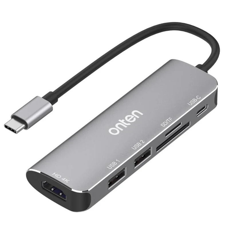 6 в 1 USB C к HDMI 4K USB 3,0 SD TF кард-ридер usb type C PD Зарядка 6 в 1 док-адаптер для Macbook huawei mate 10/20 P20