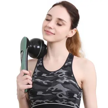 

Household rechargeable dolphin massager neck waist shoulder multi-function vibration kneading electric massage stick