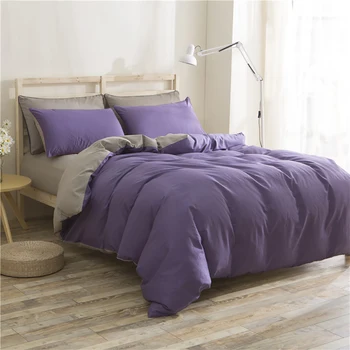 

Lychee Solid Soft Bedding Set Polyester Duvet Cover Bed Sheet Pillowcase Bedclothes 3-4pcs/Set High Quality Home Bed Linings