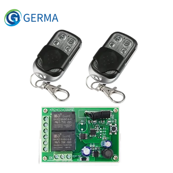 

GERMA 433Mhz DC6V 12V 24V 2CH Relay Receiver+ Universal Wireless Remote Control Switch for Lamp Led Light Car electric Door