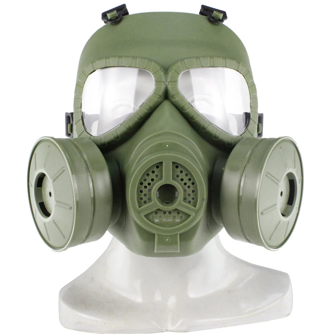WST Пейнтбол тактическая маска для головы полное лицо двойная канистра электрическая вентиляционная биохимическая газовая маска для