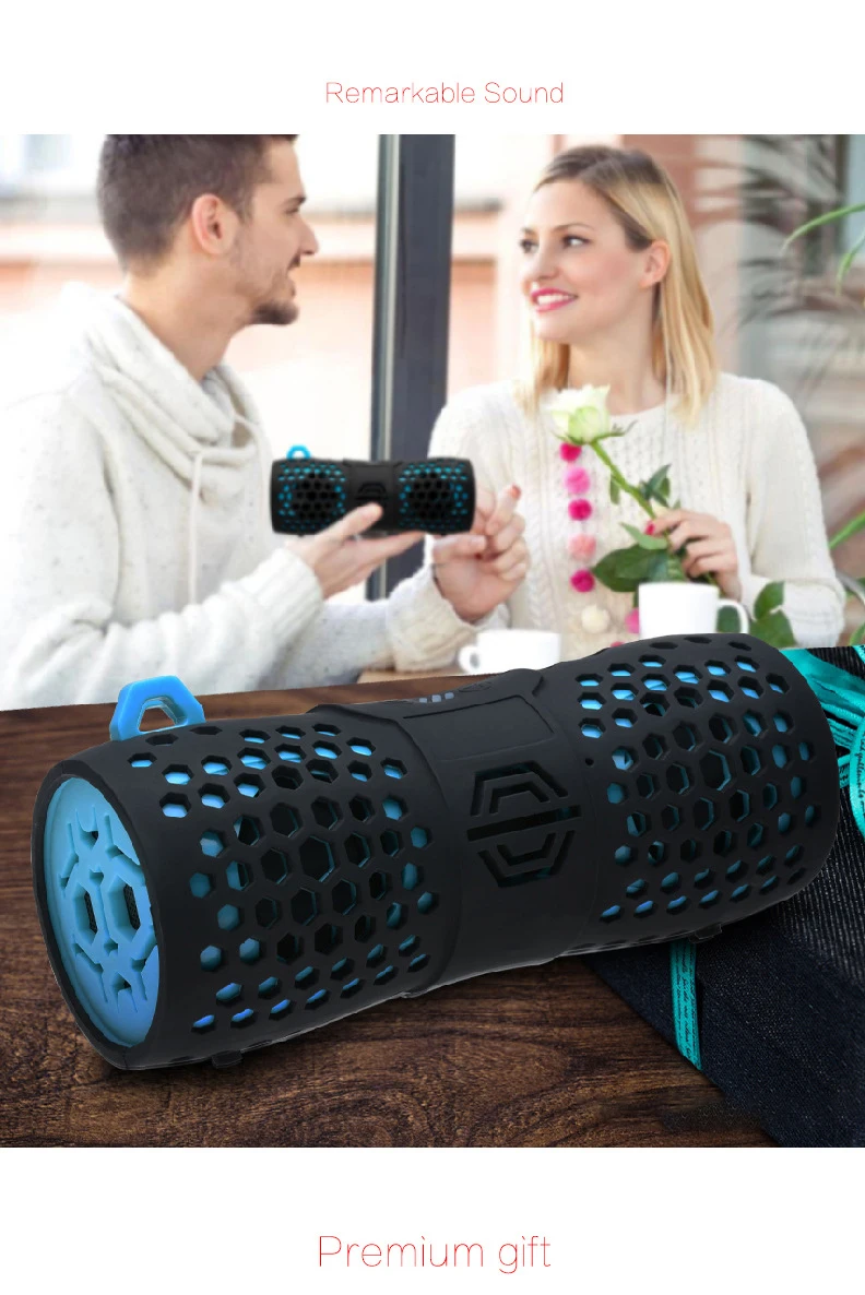 Bluetooth Портативный Открытый водонепроницаемый блестящий динамик s стерео громкий динамик 12 Вт музыкальный плеер 2000 мАч работающий динамик