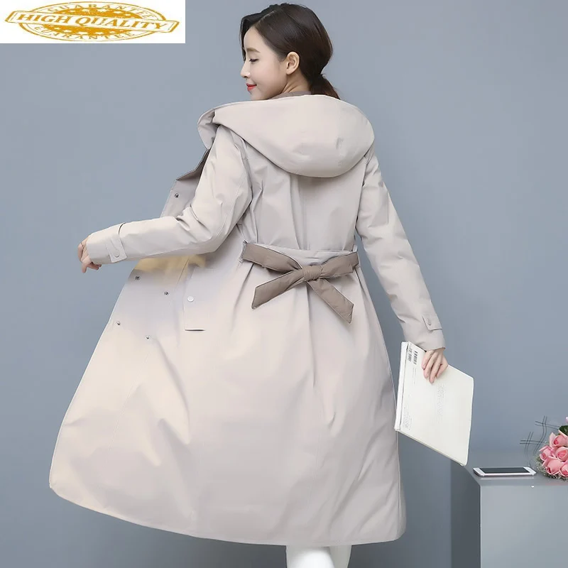 Vrouwen Down Jacket Hooded Herfst Winter Witte Eend Jas Vrouwen Lange Puffer Jas Twee Side Wear Chaqueta Mujer KJ3555 Vrouwen Down Jacket Hooded Herfst Winter Witte Eend Jas Vrouwen Lange Puffer Jas Twee Side Wear Chaqueta Mujer KJ3555