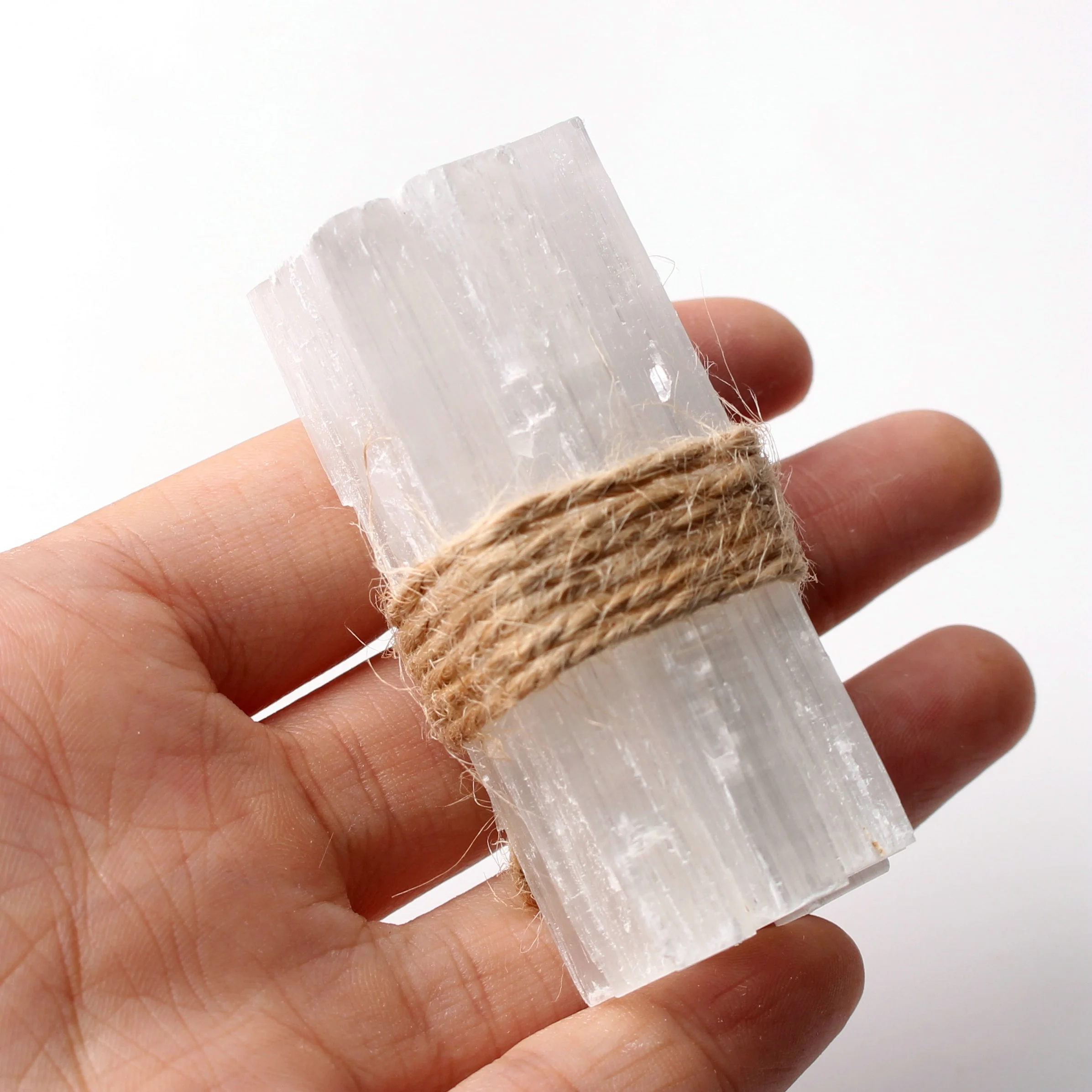 10pcs Natural White Selenite Crystal Stick Chips Gypsum Quartz Rough Minerals Specimen Point Healing Stone