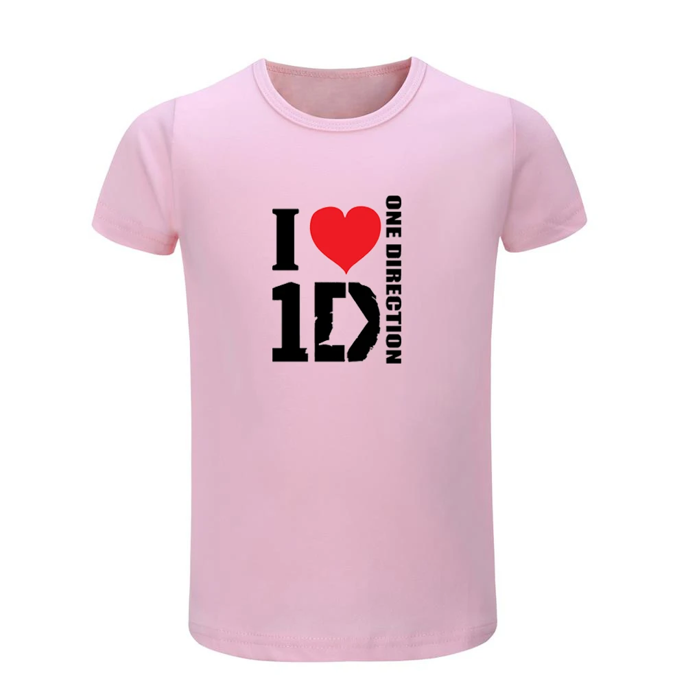 One Direction Band/Детские футболки с надписью «I love 1 D» Детские хлопковые футболки с графическим принтом топы для мальчиков и девочек, Рождественский подарок - Цвет: JeKP157D