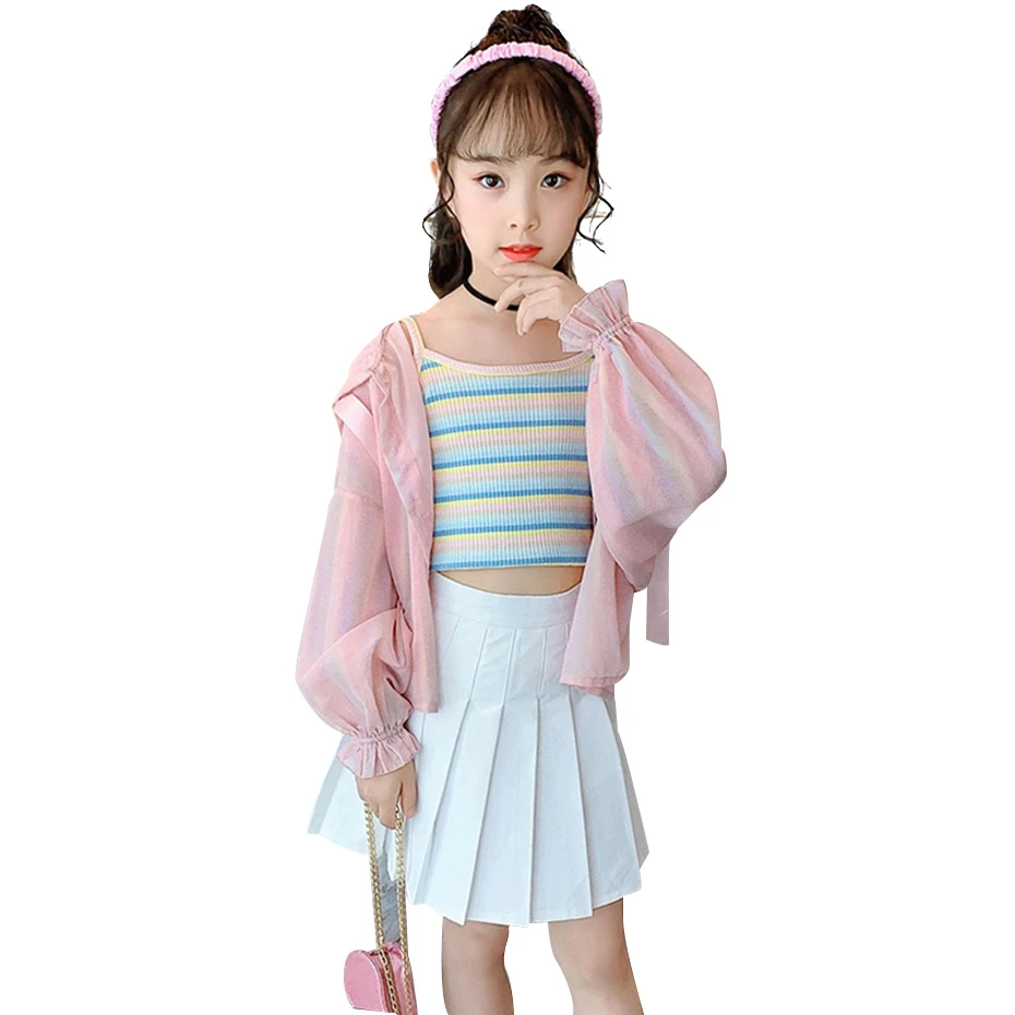 Abrigo de verano para niña, abrigo de arcoíris, chaquetas para niña, ropa de exterior para adolescentes, ropa niña 6 8 10 12 14|Chaquetas y abrigos| - AliExpress