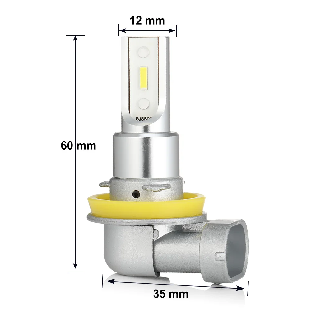 H11 9005/HB3 9006/HB4 светодиодный Противотуманные фары Дневные Фары Светильник головной светильник лампочка 2400Lm 6000K белый 3000K желтый H9 H8 H16 авто передняя противотуманная фара