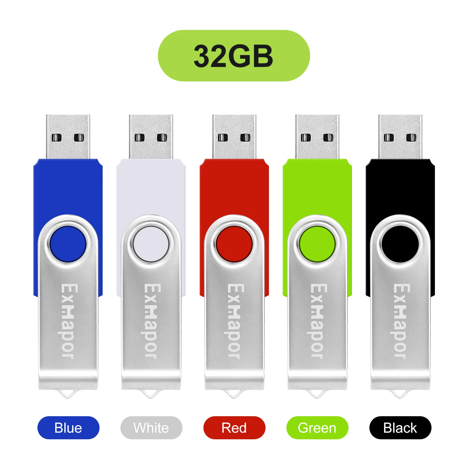 10X 32GB 10 Pack 16MB-32GB USB 2.0 Flash Drive Data Storage Rotate Thumb Pen Memory Stick