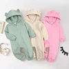 New Bodysuit For Newborn Rompers Baby Boys Girls Clothes Long Sleeve Solid Hoodies Bear Jumpsuit Costume Infant Onesies 3M-24M 1