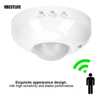 

Adjustable Infrared Motion Sensor Switch 110V-240V Body Motion Movement Ceiling Infrared Sensor Detector Light Bulb Switch