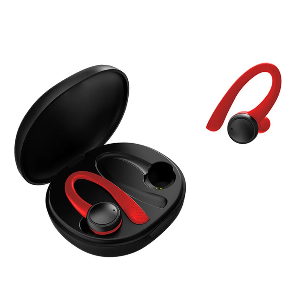 

Bluetooth V5.0 Binaural TWS Earbud Headset Kit Wireless Ear-Hook Earphones T7Pro