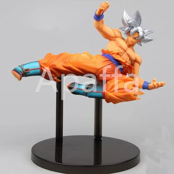 

20CM Anime Figure Silver Hair Goku Son Dragon Ball Z Super Saiyan Goku Spin Kick Action Figure PVC Collectible Model Toys