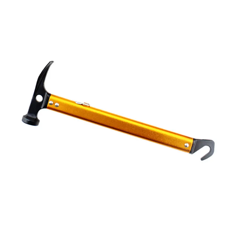 gold Hiking Tent Stakes Hammer Portable Portable Camping Sports& Outdoors Aluminum Alloy Flat Head Outdoor - Цвет: gold