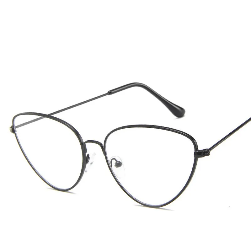 Классические ретро очки кошачий глаз металлическая оправа сексуальные розовые женские очки оправа мужские Оптические очки по рецепту