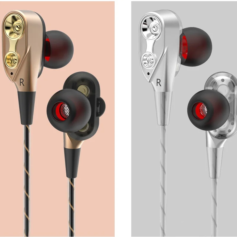 

Onvian Wired Earphone Hi-Fi Dual Drive Stereo In-Ear Headphones Sport Earbuds with Mic for iPhone Huawei Samsung Xiaomi Oneplus