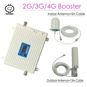 

Double Band Repeater 2G 3G 4G DCS / LTE 1800 WCDMA / UMTS 2100MHz Amplifier Mobile cellular Signal booster Antenna Set Booster
