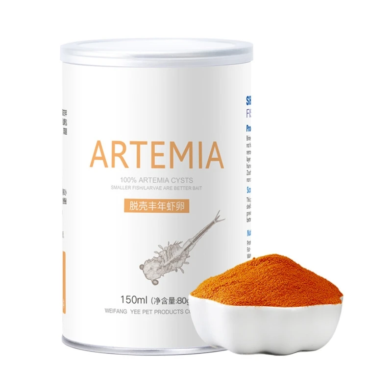 

150ml Aquarium Tropic Fish Food Artemia Shelling Eggs Brine Shrimp Shelling Eggfood for Feeding Baby Fishes