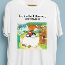 Винтажный Кот Стивен-Чай для тиллермана музыкальная футболка Размер S M L XL 2XL легкая футболка