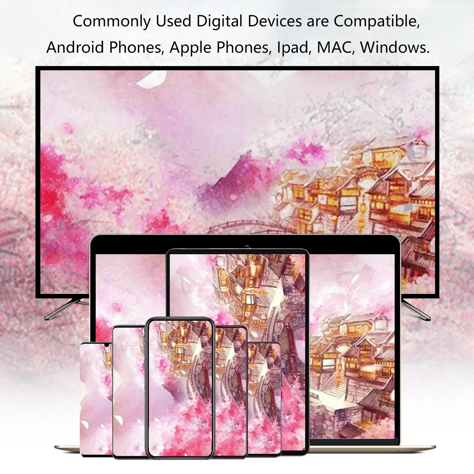 WiFi-Display-Dongle, tragbarer Dualband-Display-Empfänger, 2,4 G 5 G, kabelloses Ladekabel für Geräte mit gleichem Bildschirm_voghion.com