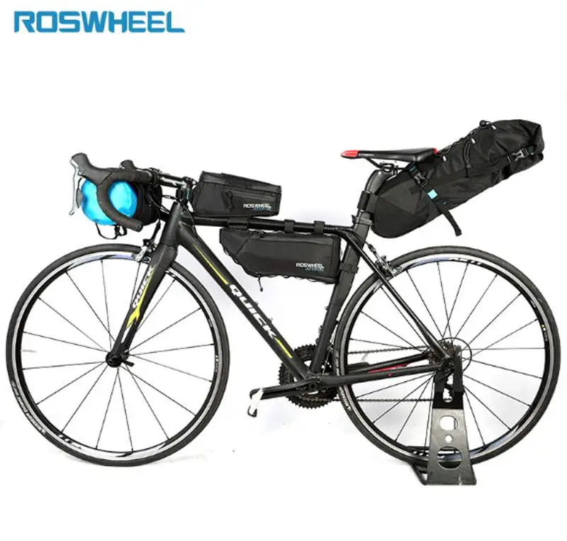 

Bicycle Triangle Bag Roswheel MTB Road Bike Frame Bag Pannier Cycling Accessories Bike Rack Storage Folding Bicycle Carrier Bags