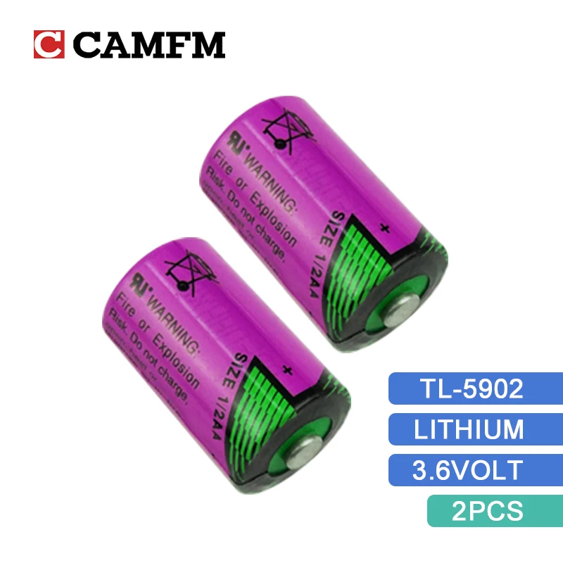 CAMFM 2 шт. TL 5902 1200 мА/ч 3 6 V 1/2 AA ER14250 SL350 литиевая батарея PLC для станков с ЧПУ| |