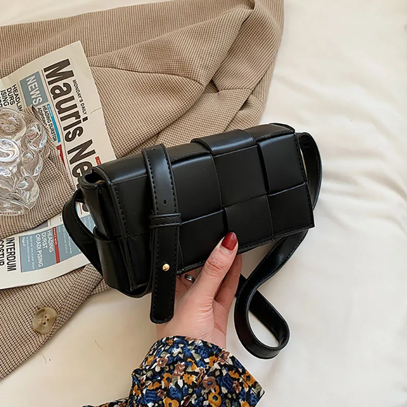 Leather Woven Small Waist Bags For Women Luxury Brand Shoulder Bag New Trend Women Hand Bag 2022 Messenger bag Female