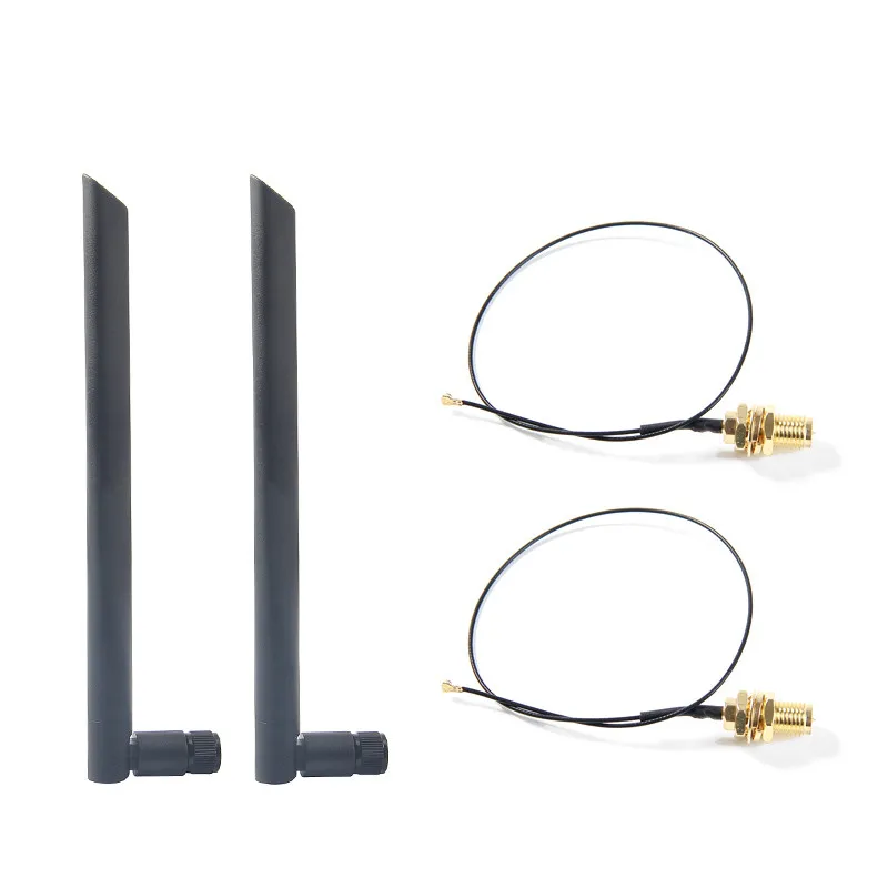 

Dual band 6dbi Wireless WiFi Antenna RP-SMA + MHF4/IPX Pigtail Cable for AX200 AC9260 NGFF M.2 Wireless card WIFI/WLAN Modules