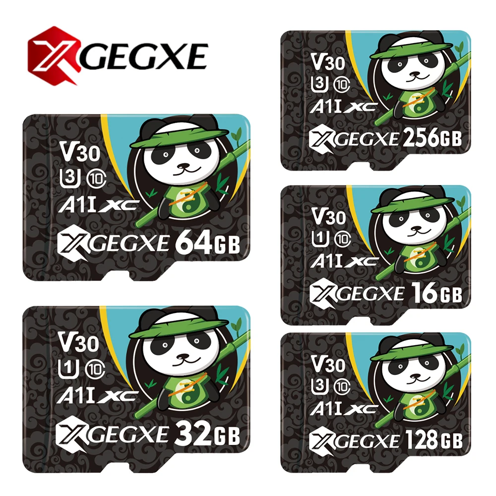 Карта памяти XGEGXE 64 ГБ 16 32 128 256 Micro SD C10 Panda TF карта флеш накопитель для Android|Карты