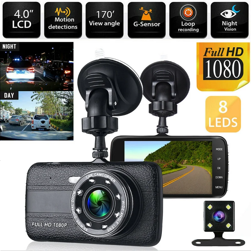 Видеорегистратор автомобильный IPS 4 дюйма Full HD 1080P ночное видение | Автомобили и