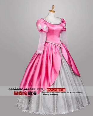dress Платье Русалочки Ариэль на заказ, костюм с теплым плащом, карнавальный костюм, свободная Пышная юбка для взрослых женщин - Цвет: dress