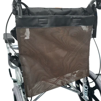 

Large capacity Walker Frame Rollators Storage Net Handbags With Buckles Wheelchair Mesh Bag Mobility Scooters Backpack Holdall