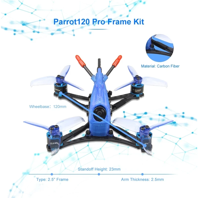 Высокое качество HGLRC Parrot120 Pro 120 мм F4 зубочистка FPV гоночный Дрон PNP BNF w/1106 мотор Caddx.us Turbo Eos2