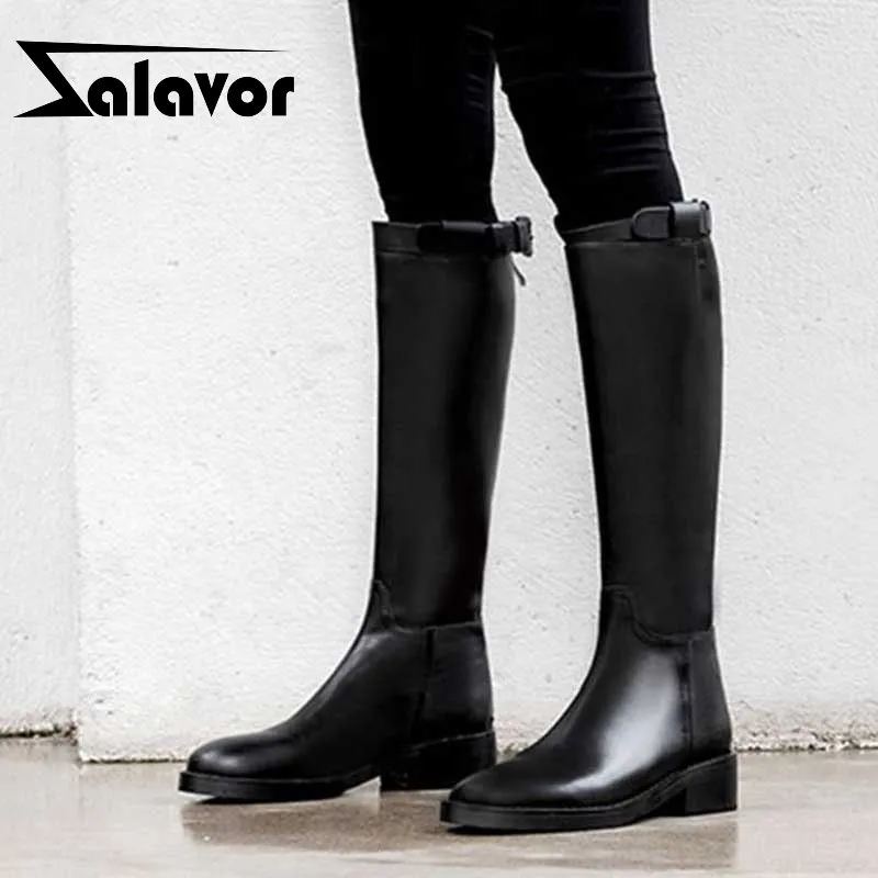 office ladies knee high boots