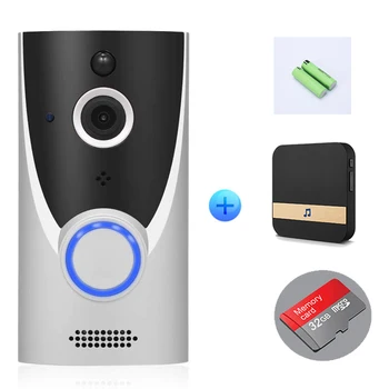 

HONTUSEC 2MP Video Doorbell Wireless Doorbell Camera HD WiFi Security Camera Real-Time Video For iOS Android Phone Night Vision