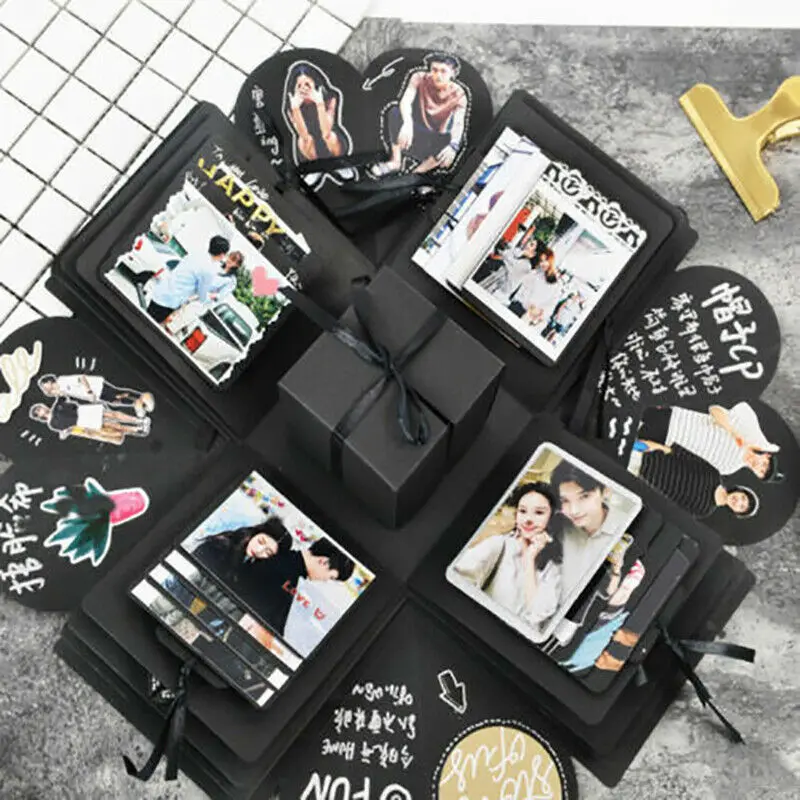 

Universal DIY Photo Album Home Decor Surprise Explosion Box Gift for Anniversary Scrapbook DIY Birthday Gift Wedding Gift Box