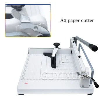 

Hot selling heavy paper cutter sharp blade paper cutter can cut 400 sheets of A4 thick paper home office manual paper cutter