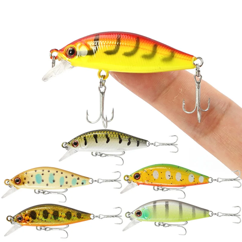  WATERBOY 45mm 3.1g Swim Fish Fishing Lure Artificial Hard Crank Bait topwater Wobbler Mini Fishing 