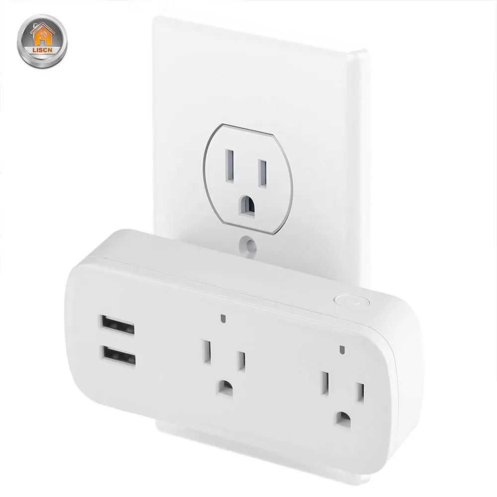 Американский США Смарт Wi-Fi розетка usb зарядная станция Wifi смарт-плата питания синхронизация дистанционного беспроводного приложения разъем 10A 2 в 1