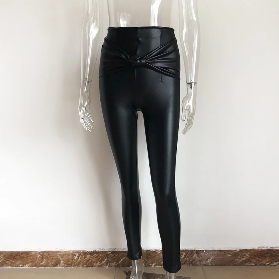 Karlofea женские черные брюки шикарные боковые кружевные оборки Лоскутные низ Элегантные повседневные наряды узкие брюки-карандаш зимние брюки - Цвет: Black 1
