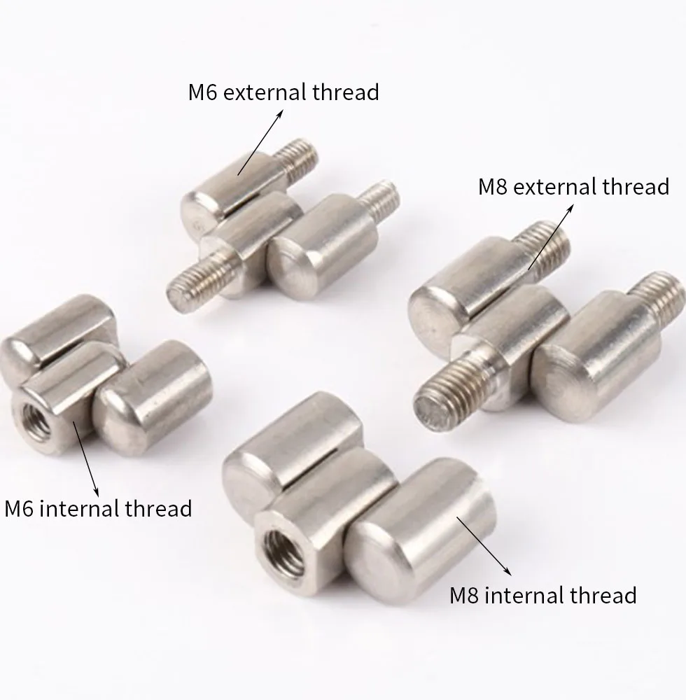 Triple 201 stainless steel hinge triple external screw M6M8 triple internal screw detachable hinge