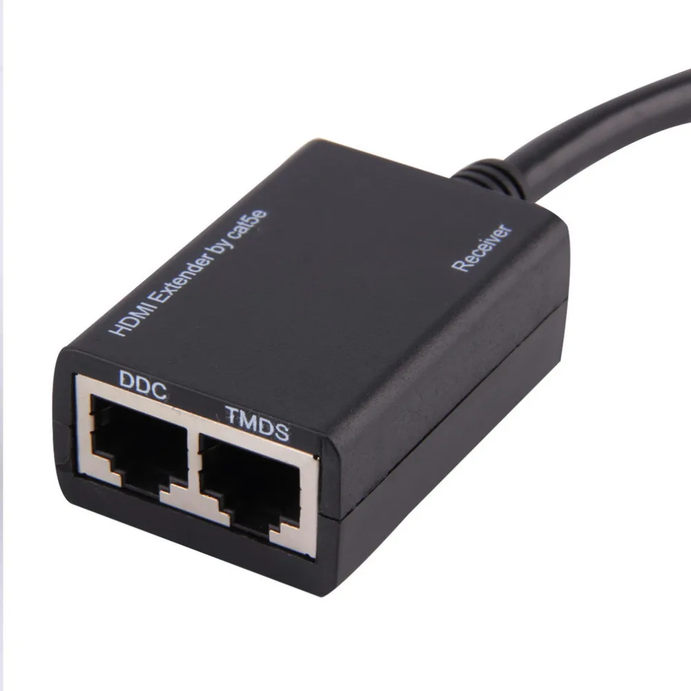 New HDMI Over RJ45 CAT5e CAT6 UTP LAN Ethernet Extender Repeater 1080p 3D