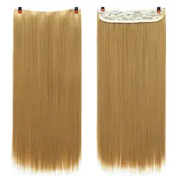 Pageup длинные прямые заколки для наращивания волос высокотемпературные волокна различных цветов Синтетические Искусственные волосы для
