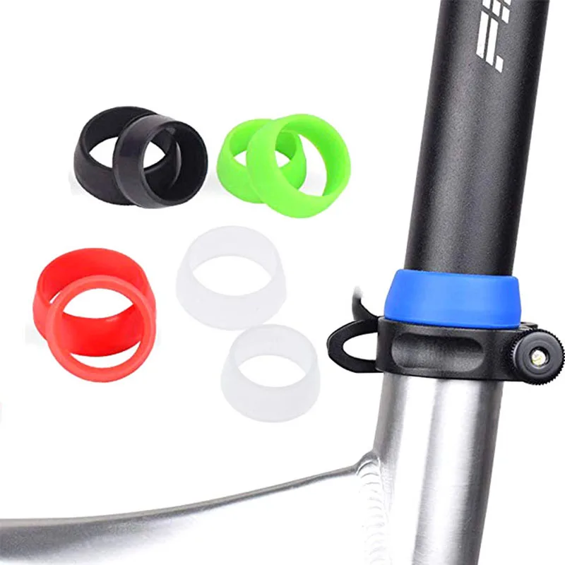 

ROBESBON Bike Seat Post Ring Dust Cover for MTB Road Bike Silicone Waterproof Bicycle Seatpost Case Protective Bike Accessories