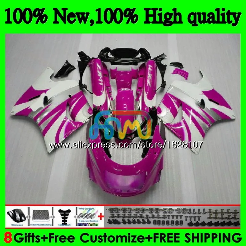 Корпус для KAWASAKI ZX-11R ZZR 1100ZZR1100 ZX11 R ZZR-1100 7BS. 68 ZX-11 ZX 11R ZX11R 90 91 92 1990 1991 1992 ярко-розовое, обтекатель