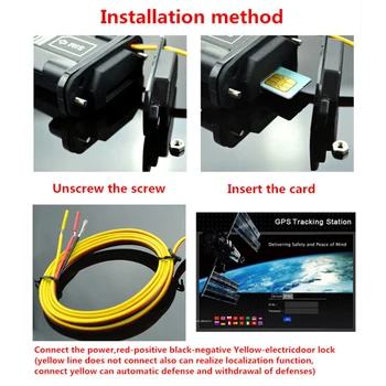 

Locator GPS Tracker Global Tracking Device Black Waterproof Motorcycle