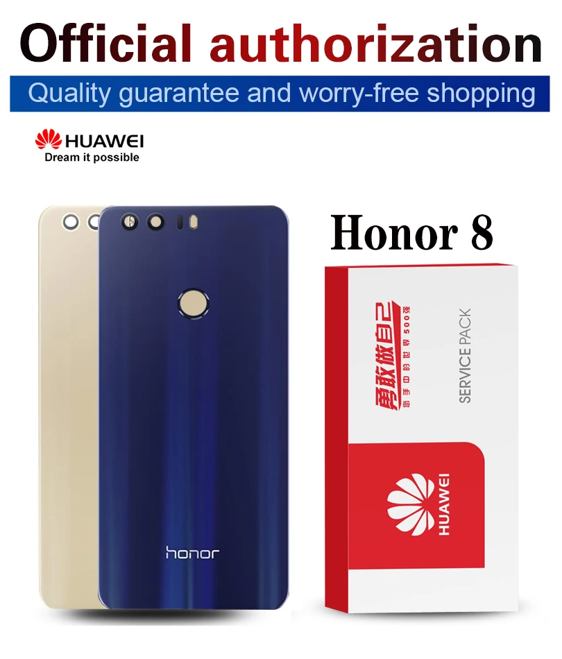 Задний корпус Замена для huawei Honor 8 задняя крышка батарея стекло с объективом камеры клейкая наклейка