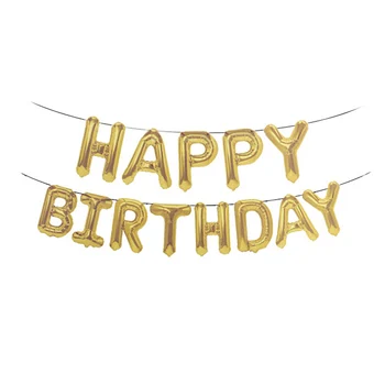 

16 inch Letters Happy Birthday Foil Balloons Happy Birthday Party Decoration Kids Alphabet Air Balloons Baby Shower Supplies