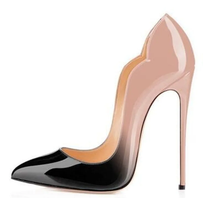 

2020 So Kate Styles 8cm 10cm 12cm High Heels Shoe Nude Color Genuine Leather Point Toe Pumps Rubber Wedding Shoes