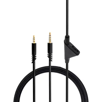 

Earphone Cable Audios Line Cord with Tuning Volume Control Function for for Lo-gitech As-tro A10 A40 A40tr Headset Accessories