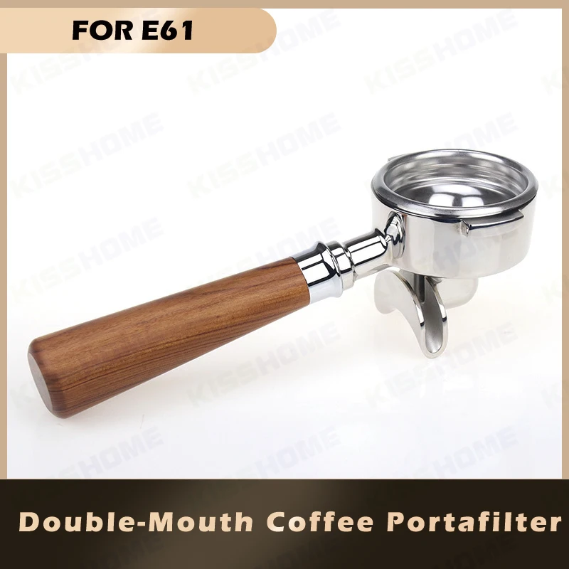 58MM Einzel/Doppel-Mund Kaffee Boden Siebträger Für E61 Filter 58MM Filter Korb Kaffee Zubehör Edelstahl stahl – Detail 12